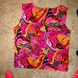 Y2K bubble shirt psychedelic print bright colors